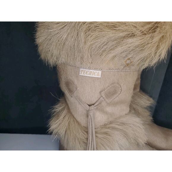 Vintage Tecnica Goat Fur Boots Tan Brown, EU 38 US 7 Women's Made in Italy - Picture 8 of 11